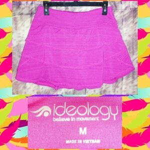 Ideology brand Purplish Pink Soft Knit Mini Skirt/Skorts Sz Medium
